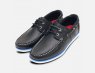 Barbour Mens Wake II Boat Shoes in Waxy Navy Blue