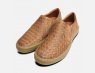 Light Brown Weave Loafers for Men by Anatomic Shoes