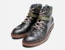 Luxury Black & Khaki Crocodile Print Urban Trekking Boots