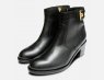 Gold Buckle Tommy Hilfiger Parson Boots in Black