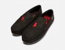 Ralph Lauren Declan II Black with Red Luxury Slippers