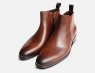 Mahogany Brown Zip Boots by Arthur Knight Italy