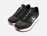 Calvin Klein Designer Runner Lace Up Sneakers in Black