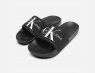 Calvin Klein Mens Designer Black Pool Slider Sandals