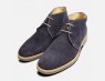 Navy Blue Suede Lace Up Boots by Anatomic Co Shoes