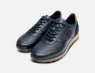 Bugatti Dark Navy Blue Leather Designer Casual Shoes