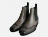 Exceed Grey Leather Mens Chelsea Boots