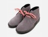 Grey Suede Womens Designer Italian Desert Boots