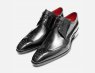 Jeffery West Shoes Black Polished Formal English Brogues