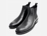 John White Formal Black Leather Mens Chelsea Boots