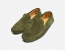 Forest Green Suede Mens Italian Driving Shoe Moccasins