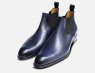 Mens Beatle Boots in Dark Blue Leather