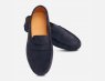 Navy Blue Suede & Patent Arthur Knight Ladies Italian Driving Shoes