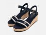 Tommy Hilfiger Navy Blue Wedge Designer Sandals
