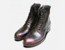 Metallic Purple & Dark Brown Designer Italian Boots