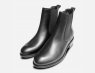 Black Leather Tamaris Ankle Chelsea Boots for Women