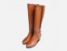 Tamaris Tan Brown Leather Knee High Boots with Heel