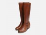 Tamaris Brown Leather Ladies Tall Zip Boots