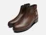 Tessa Tommy Hilfiger Gold Buckle Ankle Boots in Coffee