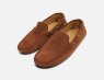 Mens Driving Shoes Tobacco Suede Moccasins