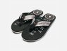 Tommy Hilfiger Designer Black & Grey Flip Flop Sandals