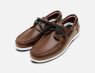 Tommy Hilfiger Designer Brown Leather Boat Shoes