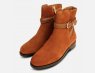 Tommy Hilfiger Light Brown Suede Buckle Strap Ankle Boot
