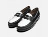Black & White Ladies Penny Loafers