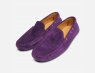 Bright Purple Suede Italian Suede Driving Shoe Moccasins