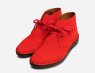Berry Red Suede Womens Italian Desert Boots