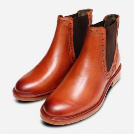 Barbour Classic Chelsea Boots in Antique Tan Leather