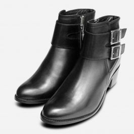 Barbour International Premium Inglewood 2 Black Buckle Boots