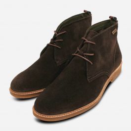 Barbour Chocolate Brown Suede Lace Up Chukka Boots