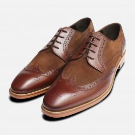 Spectator Brogues in Brown & Suede by John White Shoes