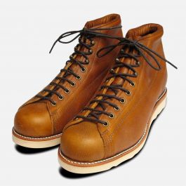 Chippewa Mens Copper Tan Goodyear Welted Lace To Toe Monkey Boots