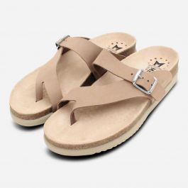 Mephisto Helen Sandals in Light Taupe Nubuck