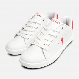 Polo ralph lauren hotsell red sneakers