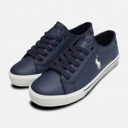 Navy Blue Ralph Lauren Polo Junior Slater Trainers