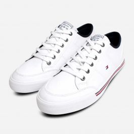 Original Tommy Hilfiger White Canvas Sneakers Cupsole