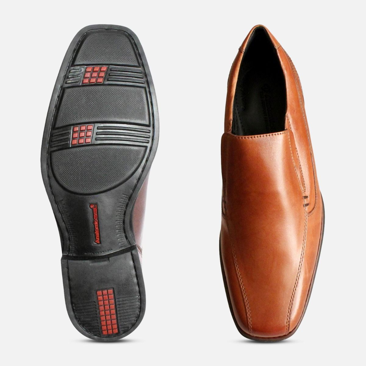 tan slip on dress shoes