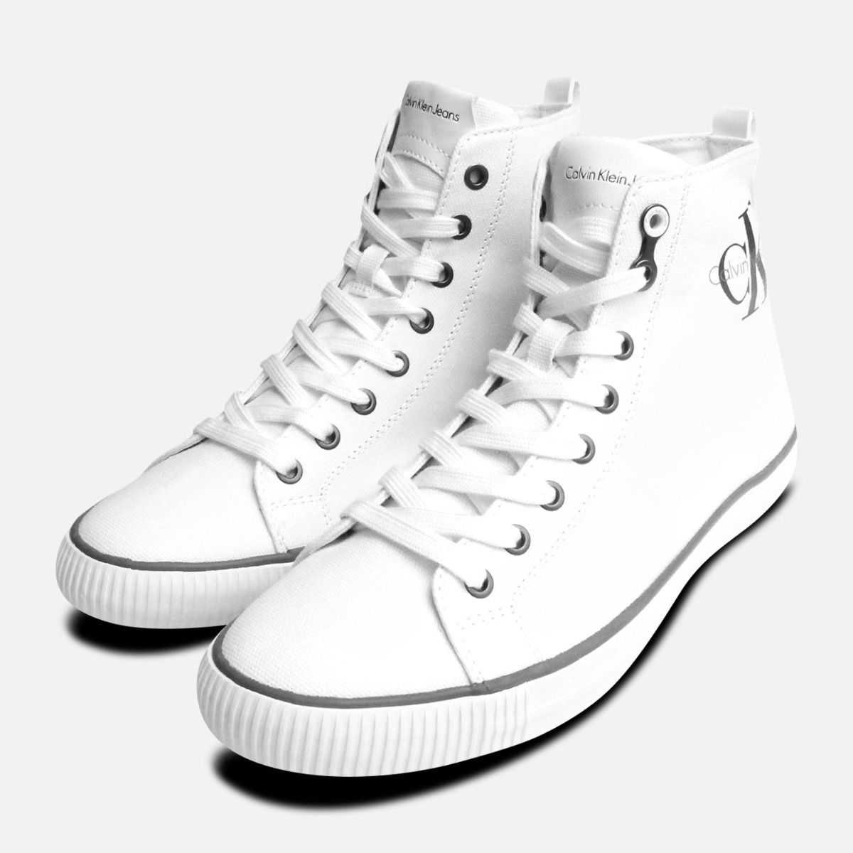 syndroom emotioneel Sprong White Canvas Arthur Hi Tops by Calvin Klein Sneakers