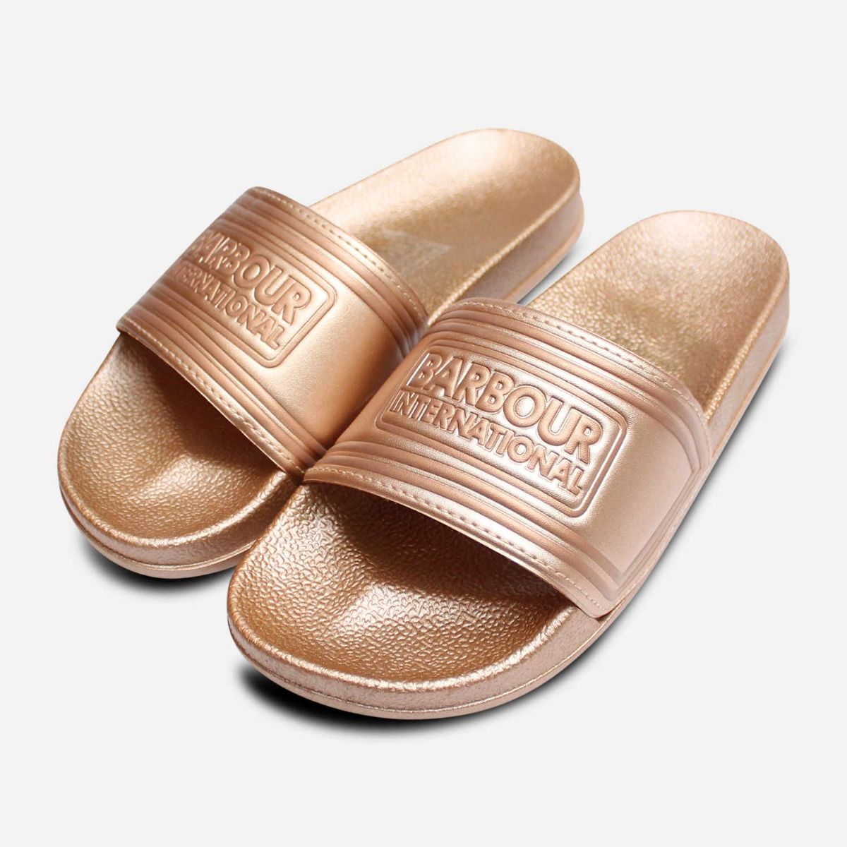 Ladies rose fashion gold sliders