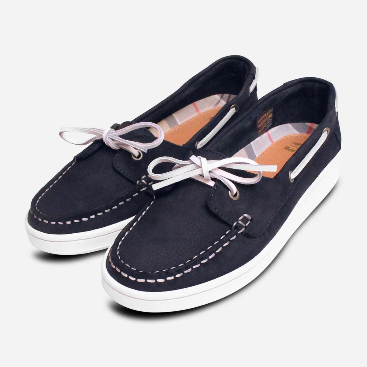 LADIES DECK/BOAT SHOES SIZES 5-8 UK NAVY/TAN SLIP ON FAUX NUBUCK FROM COOLERS 
