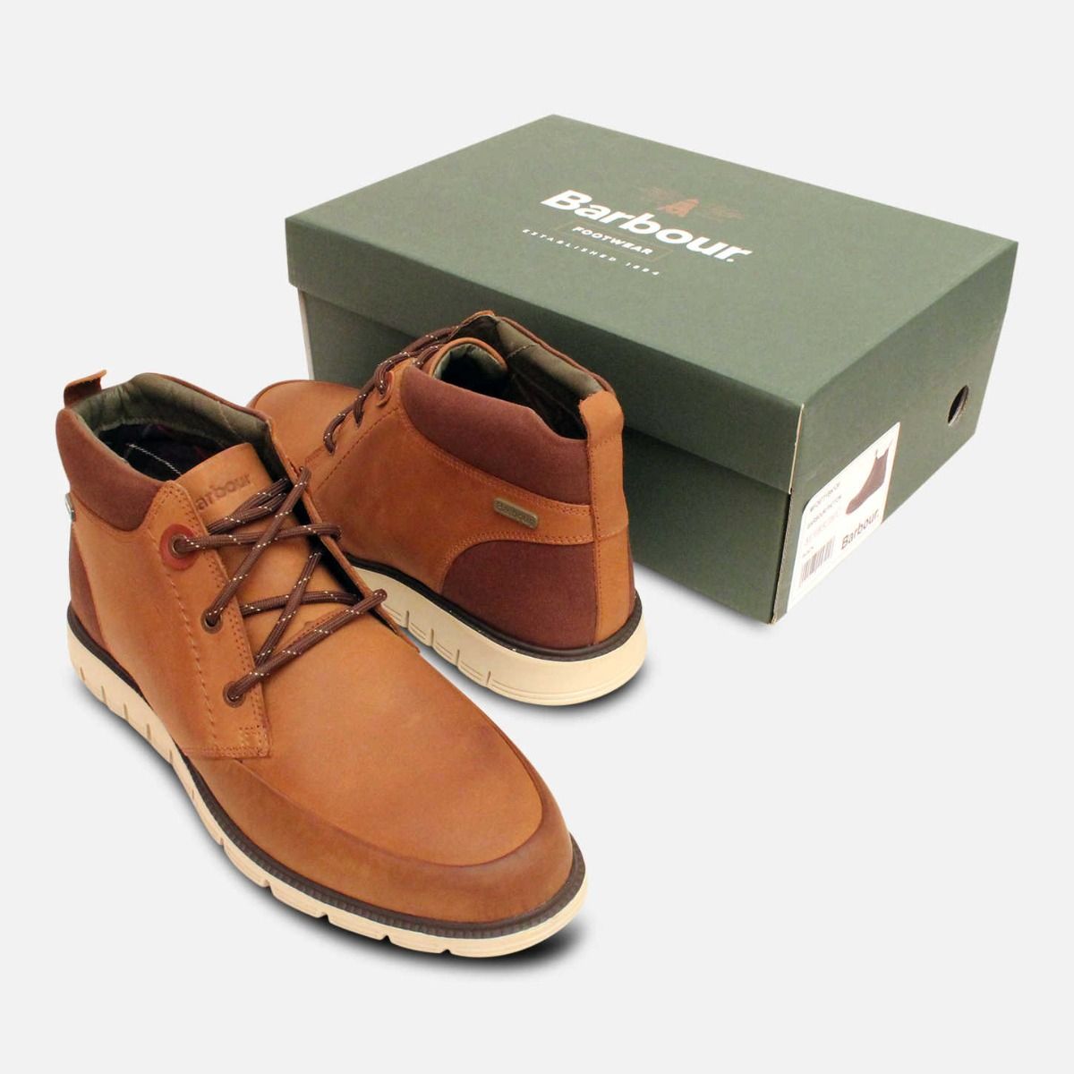 Barbour Waxy Brown Casual Chukka Boot With Rubber Sole