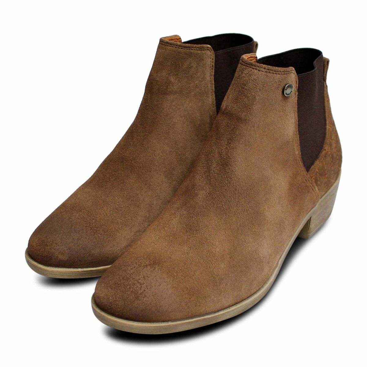 Brown Suede Cuban Heel Chelsea Boot by Barbour Shoes