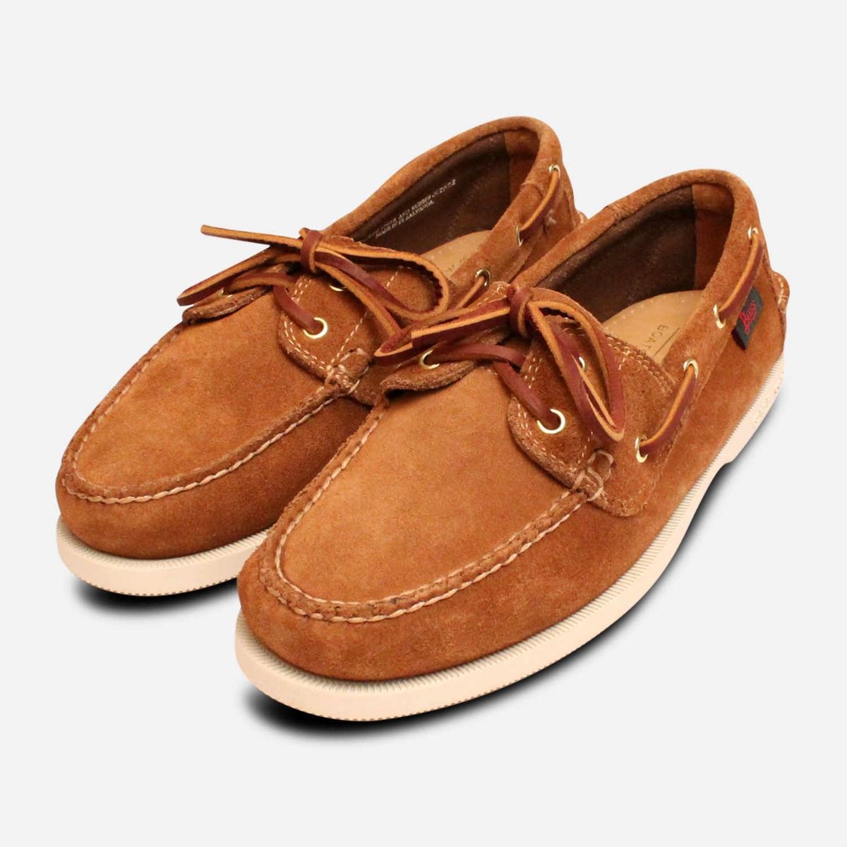 Luxury Light Brown Suede Bass Boat Shoes for Men