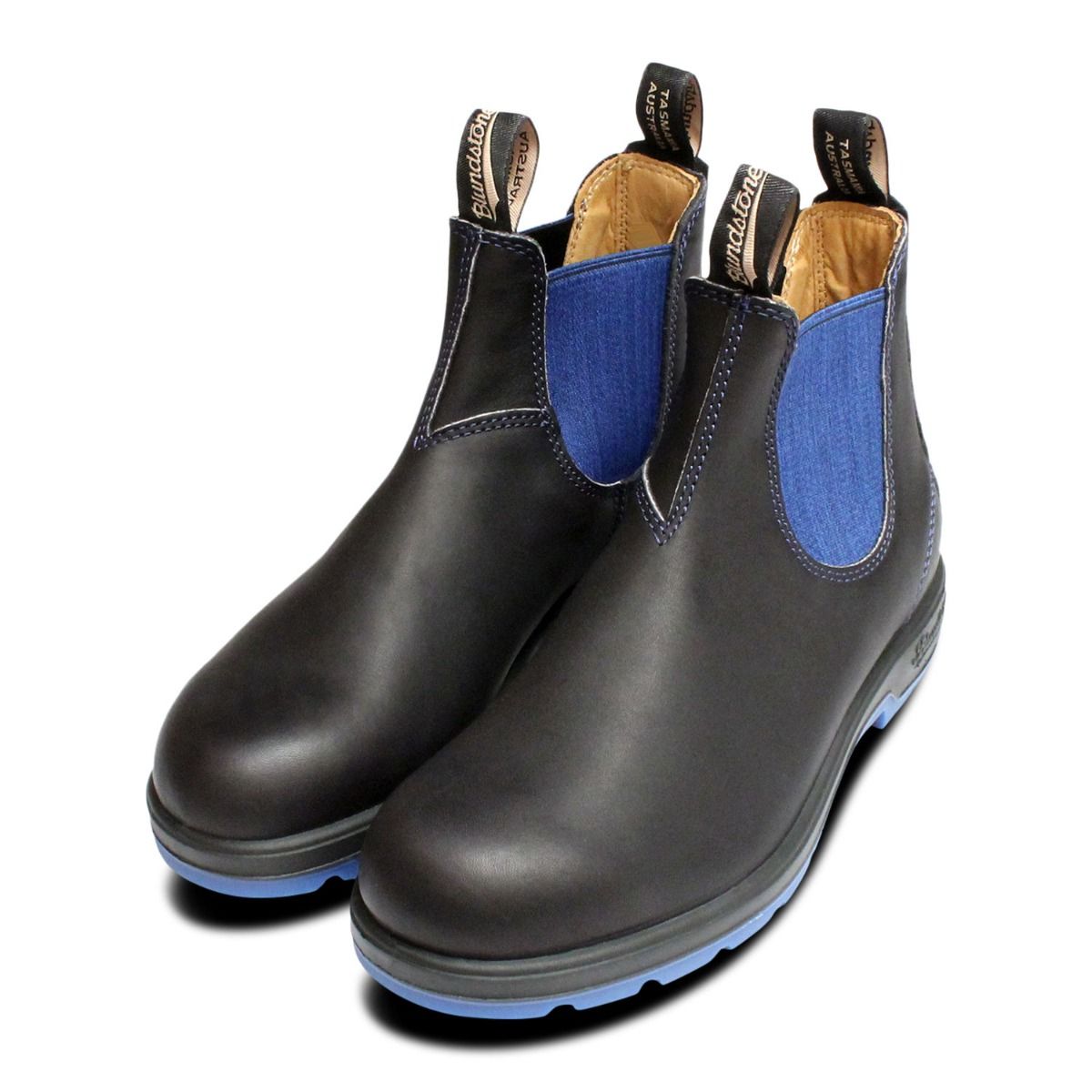 Black Blue Mens Blundstone Chelsea Boots