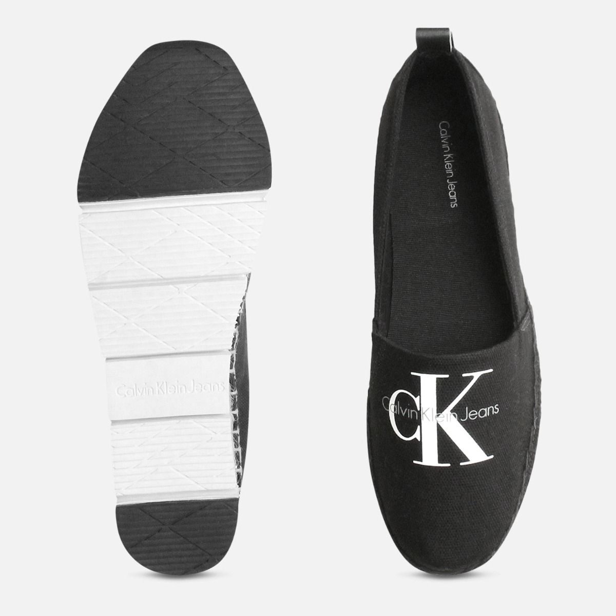 Calvin Klein Shoes Genna Canvas Espadrilles in Black