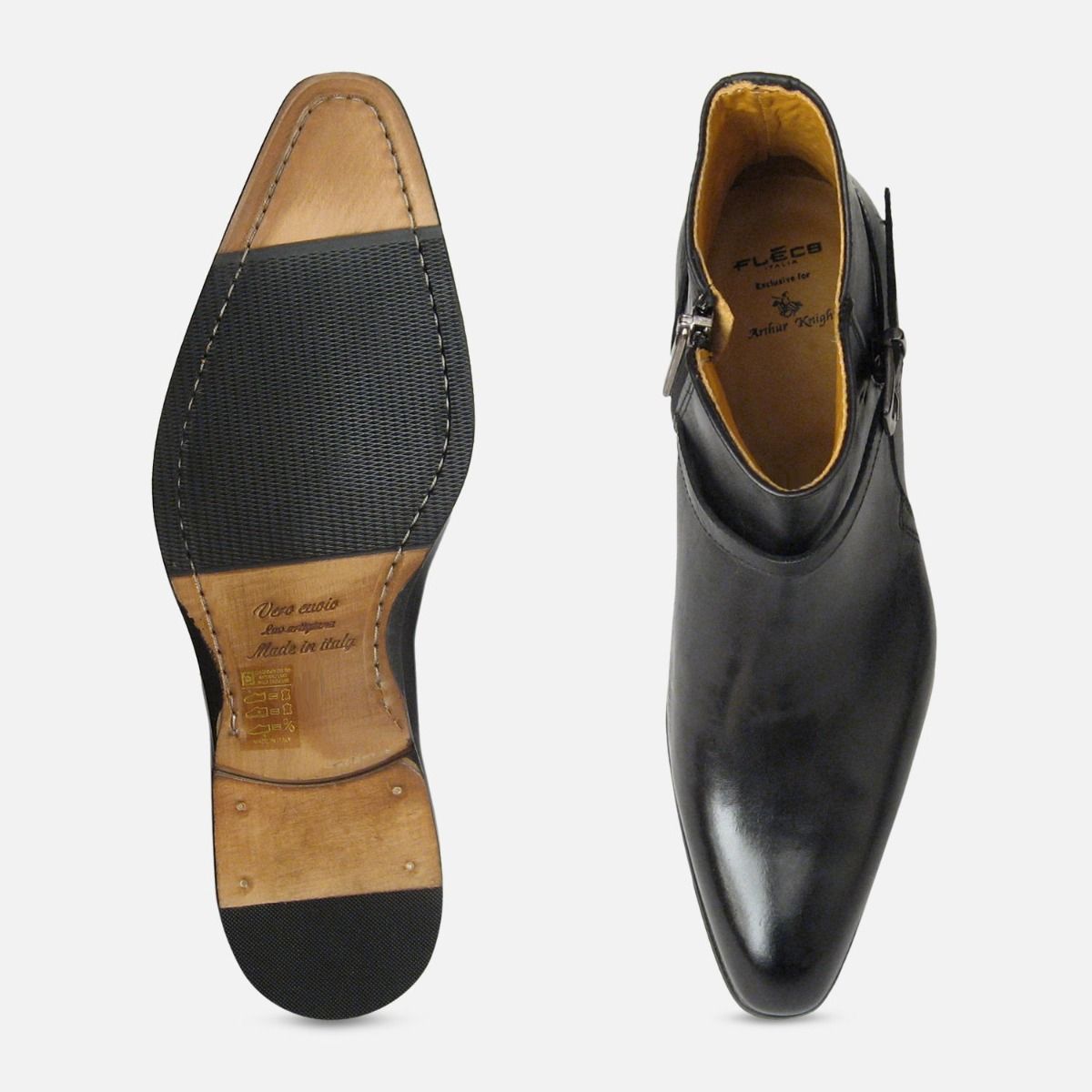 Designer Black Calf Jodhpur Zip Boots