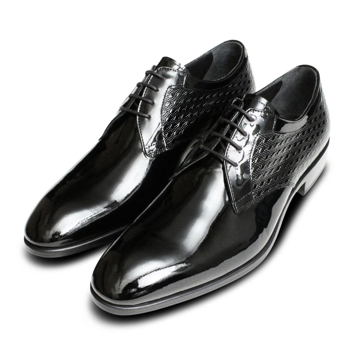 rol 945 halen Italian Luxury Black Patent Leather Dress Shoes